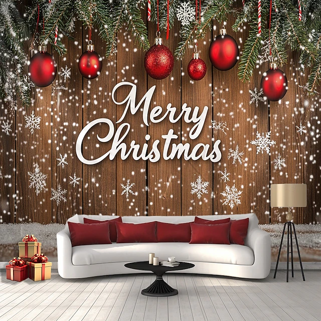 Christmas Decorations Hanging Tapestry Xmas Background Wall Art Large Tapestry Mural Decor Photograph Backdrop Blanket Curtain Home Bedroom Living Room Decoration 20