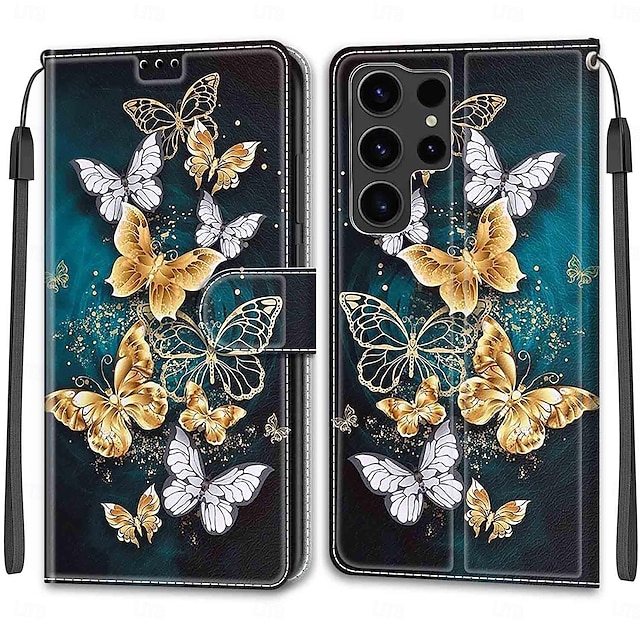  телефон Кейс для Назначение S24 Ultra S24 Plus S24 А55 А35 А25 А15 5Г S25 Ультра Кейс на заднюю панель со стендом с ремешком на запястье Разъем для карты Ретро ТПУ Кожа PU