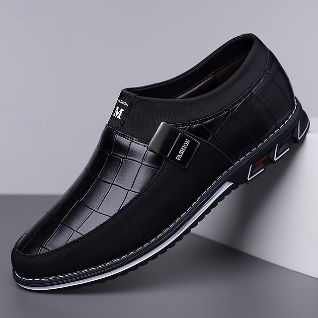 Lux Crocodile-Effect Leather Loafer - Sleek Slip-On main image 1