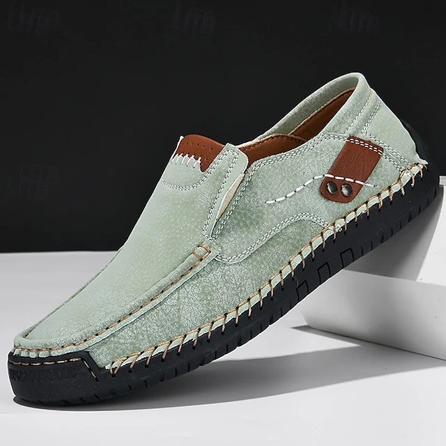 Men's Casual Slip-On Loafers, Lightweight Breathable Faux Leather Shoes with Non-Slip Sole, Perfect for Everyday Wear and Outdoor Activities 23