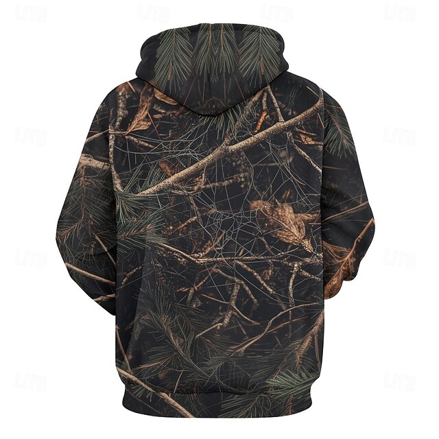 Graphic Flower / Plants Men's Vacation 3D Print Hoodie Sports Outdoor