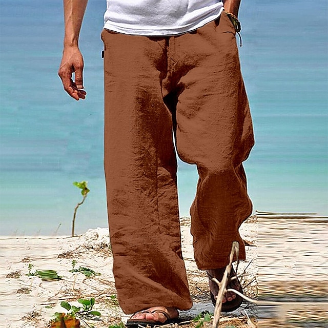 Pantalones plisados toscanos de estilo costero - blanco