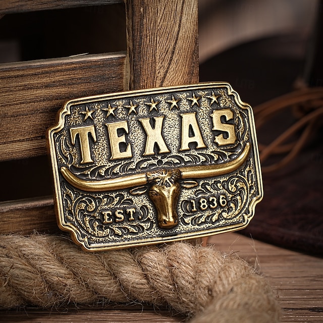  Men's Belt Buckle Buckle Alloy Vintage Style Retro Vintage Cow Texas Silver Bronze Daily Religious Celebrations Buckle