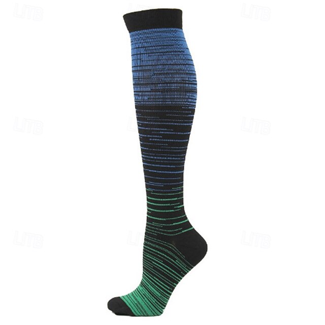  5 Paare Herren Kompressionsstrümpfe Wandersocken Außen Atmungsaktiv Weich Dehnbar Komfortabel Socken Kompressionssocken Patchwork Chinlon Dunkelgrau Gelb Blau für Jagd Radsport / Fahhrad Camping