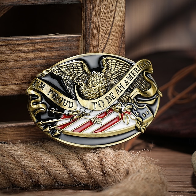  Men's Belt Buckle Buckle Gold Alloy Vintage Style Retro Vintage Eagle Daily Religious Celebrations