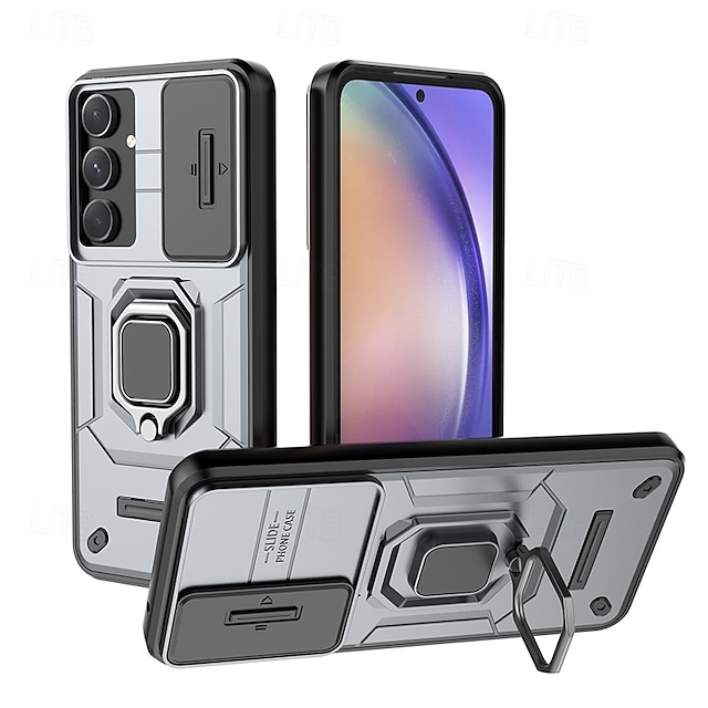  Phone Case For Samsung Galaxy S24 Ultra Plus S23 Ultra Plus A55 A35 A25 A15 5G A54 A34 A14 A13 S25 Ultra Back Cover Ring Holder Shockproof Retro TPU PC Metal