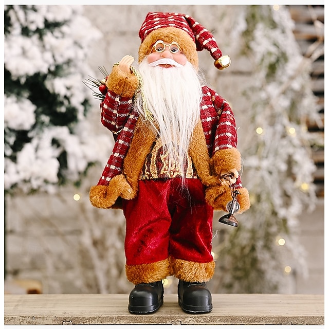  păpușă de pluș de Crăciun, decor adorabil de Crăciun, umplutură de ciorapi pentru copii, cadou perfect de vacanță pentru copii, acasă, petreceri de nuntă