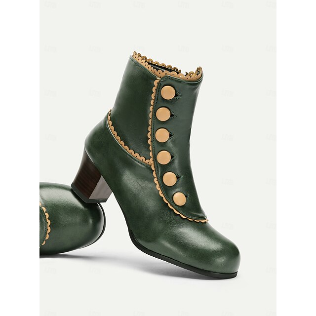 Funky Patterns in Greens - Leather Boots for Women main image 0