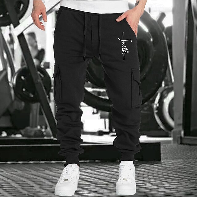 Men's Sweatpants Track Pants Pocket Elastic Waistband Pants / Trousers