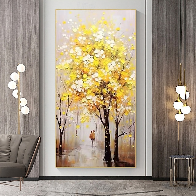  Hand Painted Abstract Landscape Handmade Oil Painting On Canvas Large Flower Tree Wall Decor Modern Wall Art Home Decor No Frame