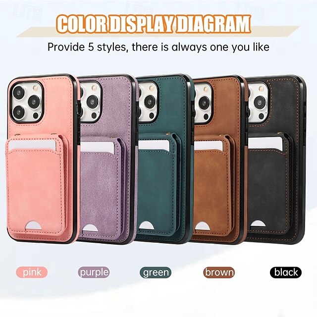  telefone Capinha Para iPhone 16 Pro Max Plus iPhone 15 Pro Max Plus iPhone 14 13 12 11 Pro Max Plus Mini SE Capa traseira Com Suporte Magnética com cordão Retro TPU Couro PU