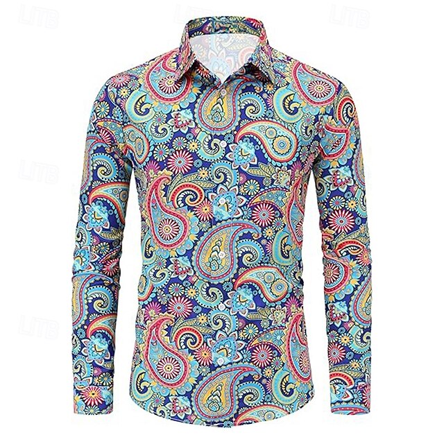  Retro 70. léta Tričko Hippie Kašmírový vzor Geleneksel Pánské předvečer Všech svatých Karneval Párty Večírek Běžné / Denní Dospělé Tričko