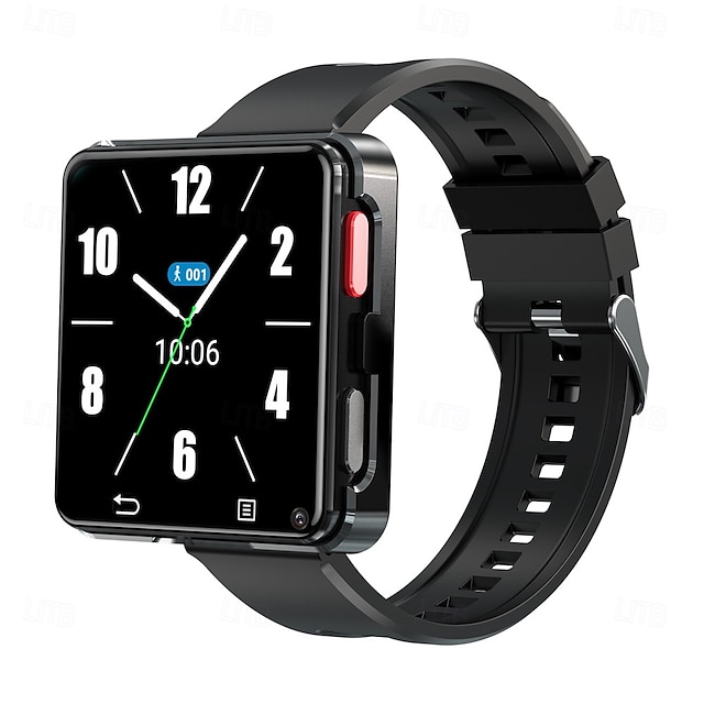  696 S998 Montre intelligente 2.64 pouce 4G LTE Cellular Montre intelligente téléphone Bluetooth Podomètre Fonction réveille Compatible avec Android iOS Hommes GPS Mode Mains-Libres Caméra IP 67