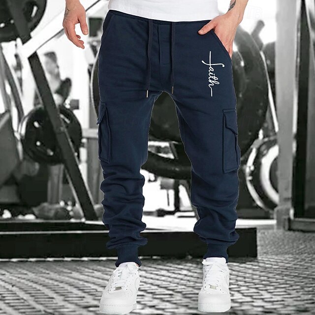 Men's Sweatpants Track Pants Pocket Elastic Waistband Pants / Trousers