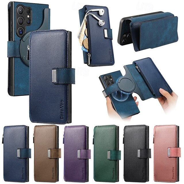  電話 ケース 用途 S24 S23 S22 S21 Ultra Plus S21 FE A55 A35 A25 A15 5G A54 A34 A14 A73 A53 A33 A23 A13 A72 A52 A32 A22 A12 A71 A51 A31 S20プラス S20ウルトラ S20 バックカバー スタンド付き 磁石バックル ジッパ－ レトロ風 TPU PC PUレザー