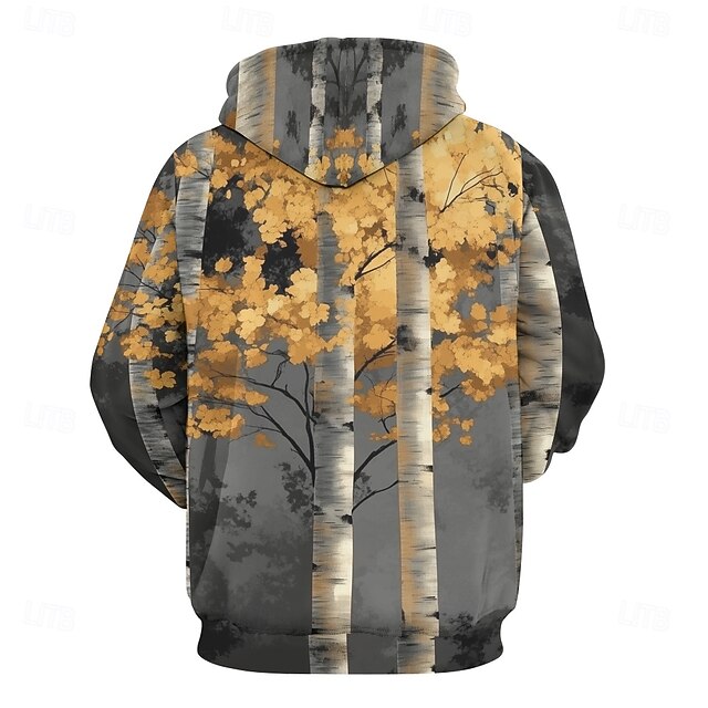 Graphic Flower / Plants Men's Vacation 3D Print Hoodie Sports Outdoor