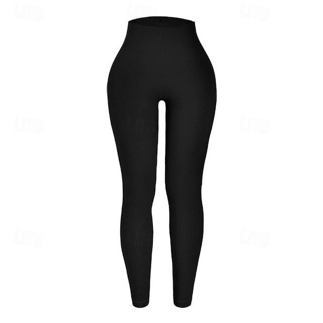  Damen Yogahose Yoga-Leggings Hohe Taille Yoga Fitnesstraining Pilates Strumpfhosen Schwarz Armeegrün Rot Herbst Winter Sport Sportkleidung Dehnbar Schlank