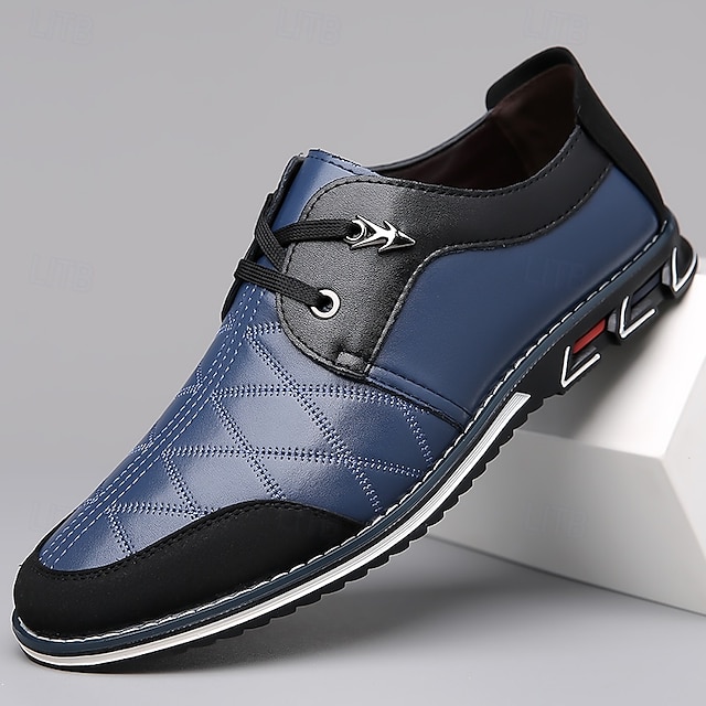  sneakers da uomo in similpelle trapuntata con lacci - scarpe casual eleganti con design a contrasto e suola comoda per l'uso quotidiano