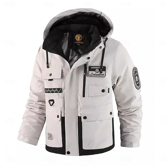  Per uomo Giacca invernale Giacca sportiva Giubbino da escursione Parka Sportivo Campeggio e hiking Impermeabile Antivento Cerniera Tasche Autunno Inverno Tinta unica Attivo Con cappuccio Standard