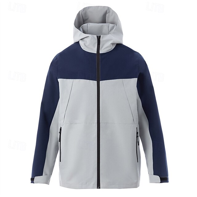  Homens Jaqueta Softshell Jaqueta de Trilha Ao ar livre A Prova de Vento Secagem Rápida Jaqueta leve Jaqueta corta-vento Viajar Cinzento Escuro Preto Vermelho Azul Marinho Azul