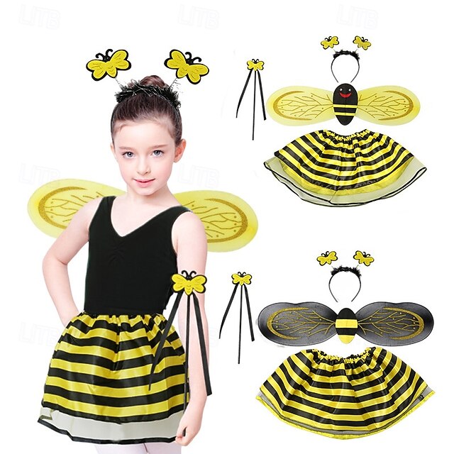 Bee Halloween Cosplay Costume Funny Costumes Carnival Costume Cosplay Kid's Girls' Carnival Masquerade Mardi Gras Performance Party Halloween Easy Halloween Costumes Dress Up 8