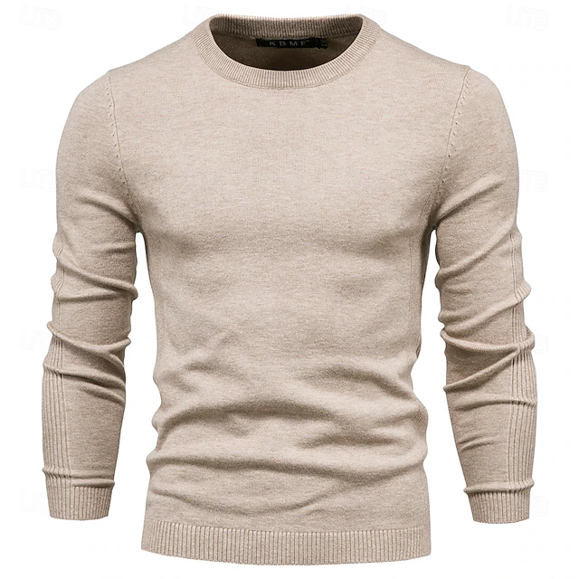 New Winter Thickness Pullover Men O-neck Solid Color Long Sleeve Warm Slim Sweaters Men Men's Sweater Pull Male Clothing 19