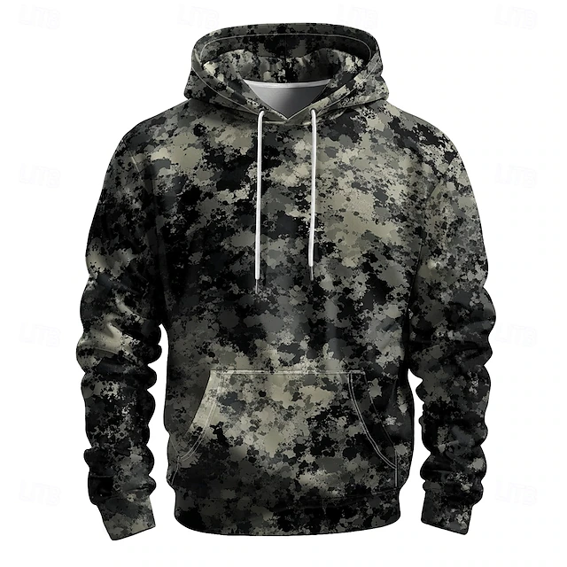 Men's Graphic Camo / Camouflage Hoodie Hoodies Sweatshirt Vacation Daily Long Sleeve Hooded Vacation Sports Outdoor Going out Camouflage Printing Winter Spring & Fall Designer 7
