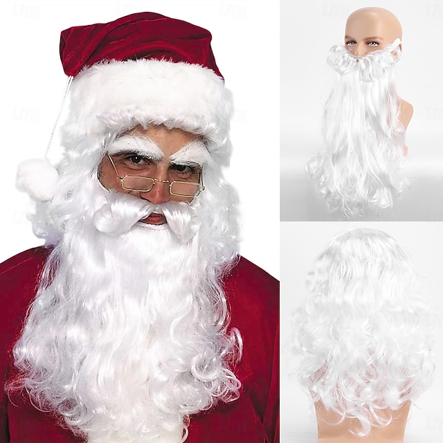  Christmas Party wigs Rubie's Men's Value Santa Beard and Wig Set
