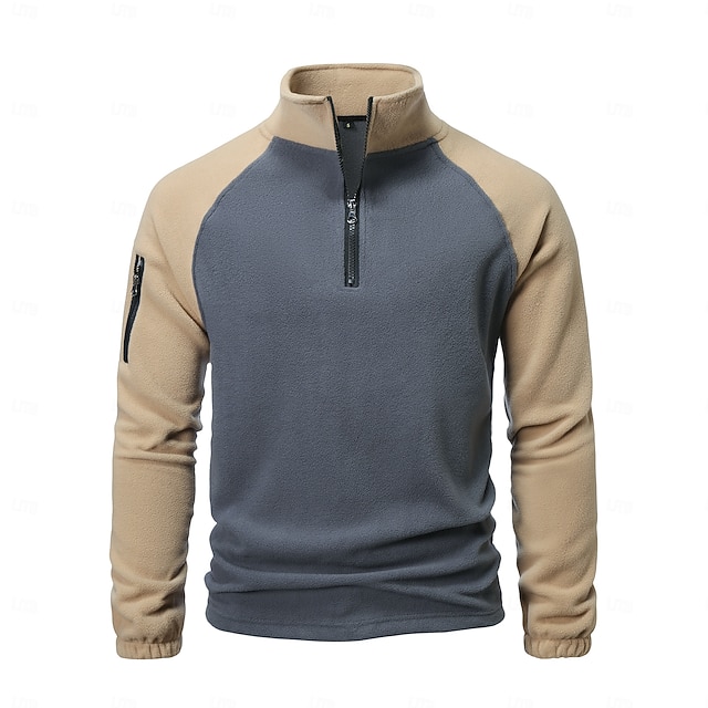  Men's Pullover Blue Green Khaki Coffee Hooded Standing Collar Plain Sports & Outdoor Sports Streetwear Hot Stamping Designer Basic Casual Winter Clothing Apparel Hoodies Sweatshirts 