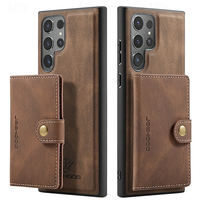  Handy Hülle Handyhüllen Für Samsung Galaxy S25 S24 S24 FE S23 S22 S21 Ultra Plus A55 5G A35 5G A15 A14 Rückseite Mit Ständer Magnetisch Unterstützt kabelloses Laden Retro TPU PC PU-Leder