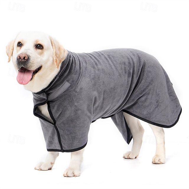  Hunde Badehandtuch Trockenmantel für Hunde Modisch Winter Warm Modisch Komfortabel Innen Blau Hundebekleidung for Small Mittelmäßig Groß