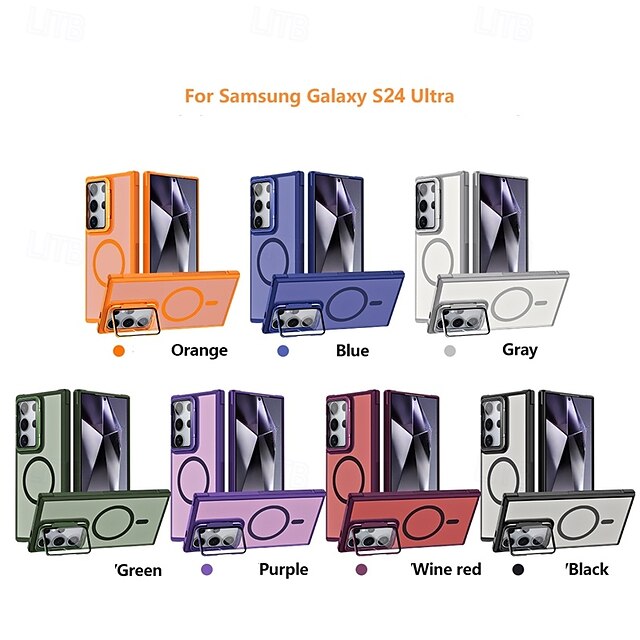  טלפון מגן עבור S24 Plus S24 S24 FE S23 S23 Ultra S23 Plus S21 FE S20 FE S25 Ultra מארז כרטיס ארנק עם מעמד מגנטי תמיכה בטעינה אלחוטית רטרו TPU אקרילי PC