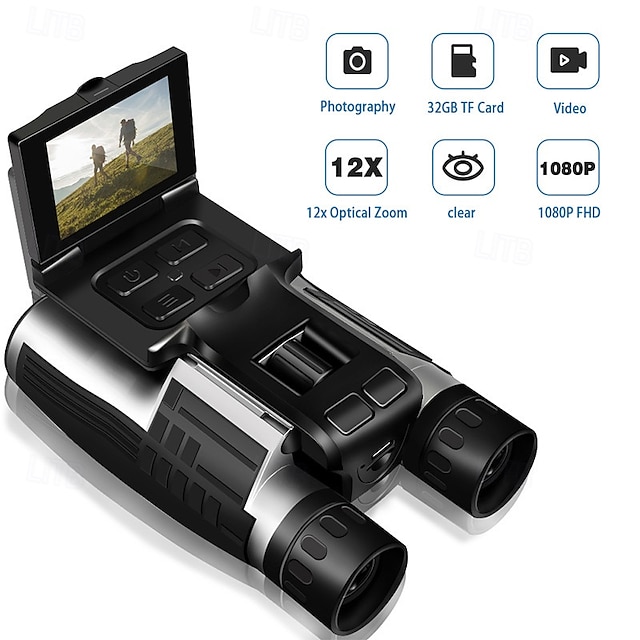  binocolo per birdwatching con telecamera, video, luce delle stelle, visione notturna, hd, esterno, con schermo, binocolo digitalcode