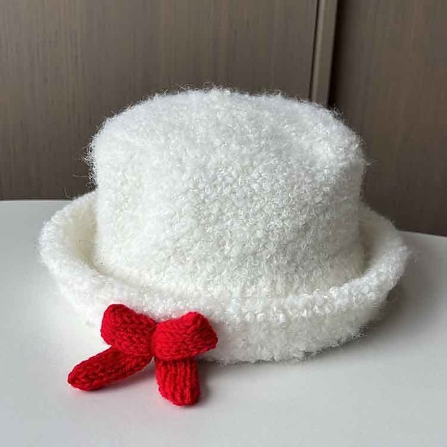  Klobouky Směs polyester / bavlna Zvonovitý klobouk Kbelík 30. léta Valentýn Narozeniny Ležérní Dovolená Čajový dýchánek Elegantní Vinobraní Roztomilý S Mašle Čistá Barva Přílba Pokrývky Hlavy