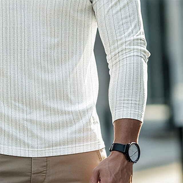 Men's T shirt Tee Solid Color Crew Neck Normal Outdoor Causal Long