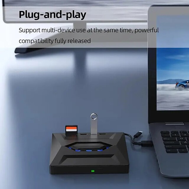 USB 3.0/Type-C External CD DVD Drive with SD/ TF and USB 3.0 Slot ...