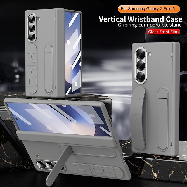  Pouzdro na telefon pro Samsung Galaxy Z Fold 6 Z Fold 5 Z Fold 4 Z Fold 3 Zadní kryt s držákem s ochranou obrazovky plně ochranné retro Armor PC silikonové