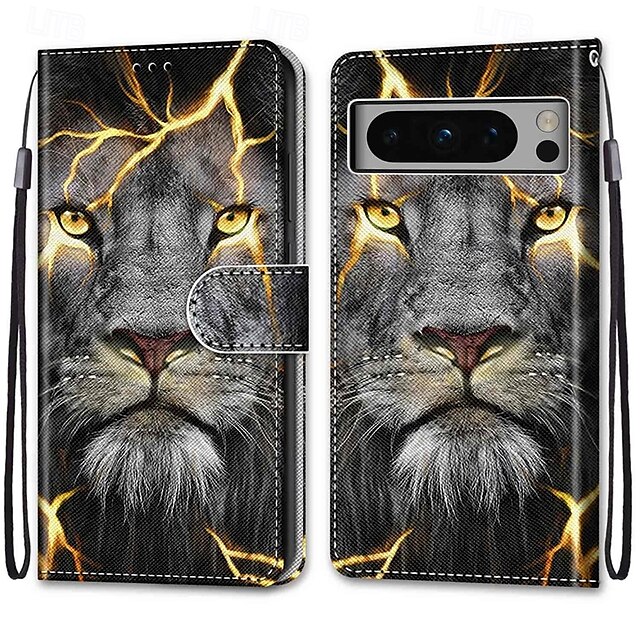  τηλέφωνο tok Για Pixel 8 Pro Pixel 8 Πίσω Κάλυμμα με βάση στήριξης με λουράκι καρπού Υποδοχή κάρτας Ρετρό TPU PU δέρμα