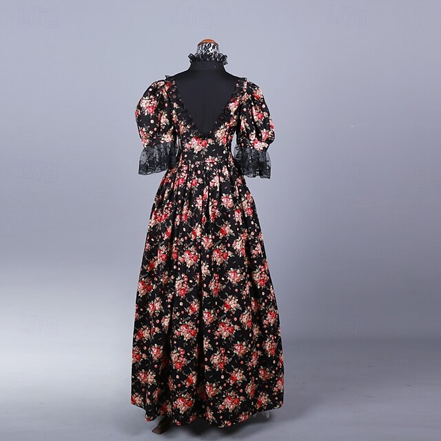 Rococo Victorian Ball Gown Floor Length Dress Ball Gown Fancy Dress Women's Royal Halloween Carnival Masquerade Performance Prom Carnival of Venice Adults' Dress4