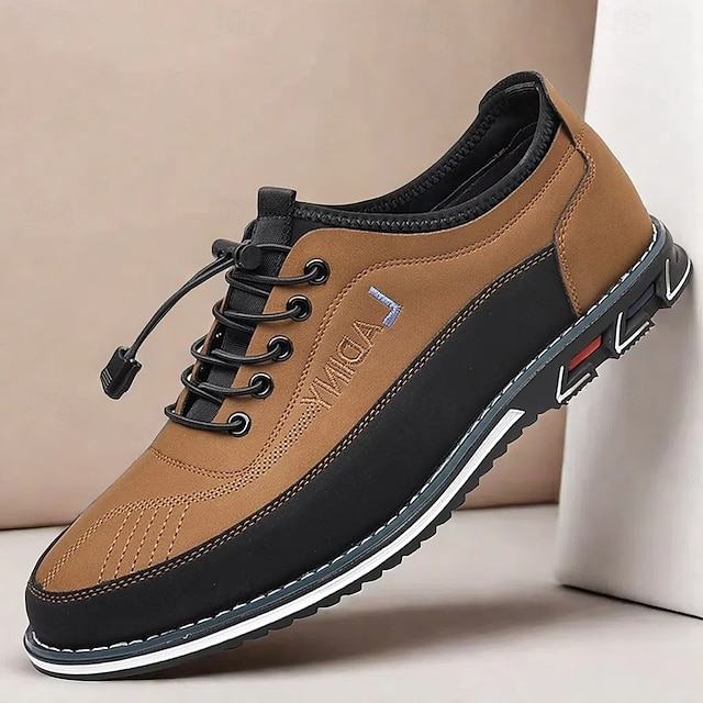  sneakers casual da uomo con lacci e suola comoda, design traspirante per l'uso quotidiano, ideali per attività all'aperto e stile urbano