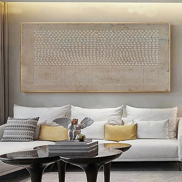 Large Wabi-Sabi oil painting handmade Wall Art brown wall art 3d ...