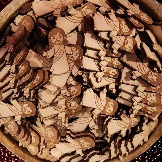 Wooden Mini Jesus in Bulk Mini Jesus Figurine Easter Decorations