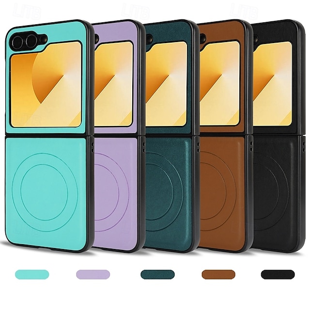  電話 ケース 用途 Zフリップ6 Z Flip 5 Z Flip 4 バックカバー スタンド付き 磁石バックル ワイヤレス充電をサポート レトロ風 TPU PUレザー