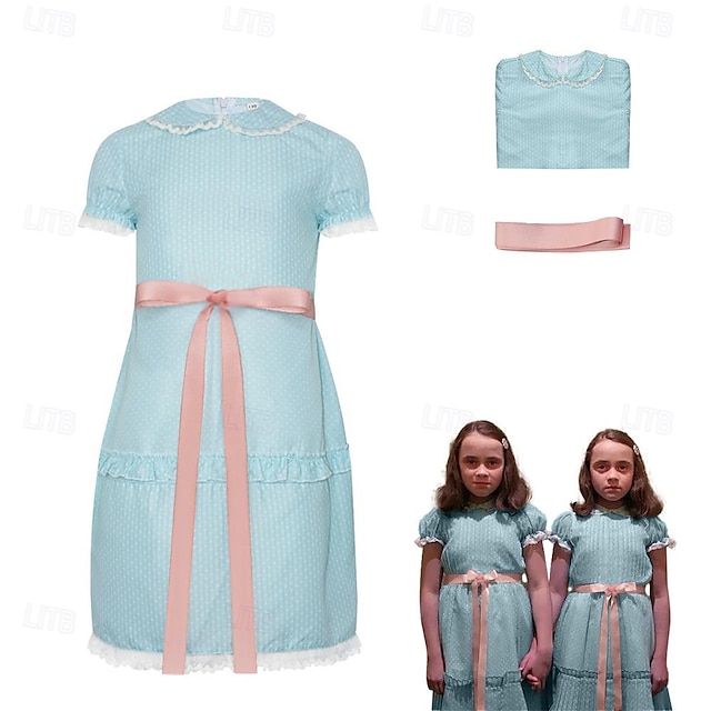  Il brillante Fantasma Gemelli Vestiti Per bambini Per donna Cosplay Orrore Da giorno Carnevale Mascherata Costume di Carnevale facile