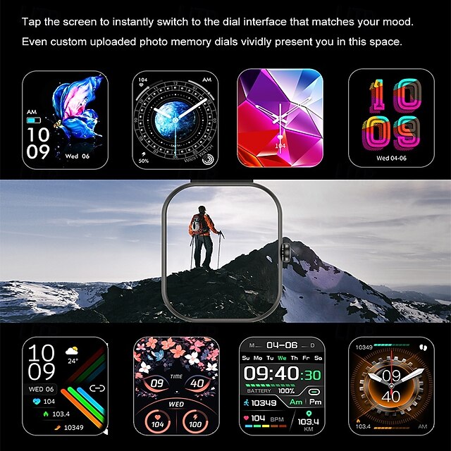 iMosi ZW65 Smart Watch 2.01 inch Smartwatch Fitness Running Watch