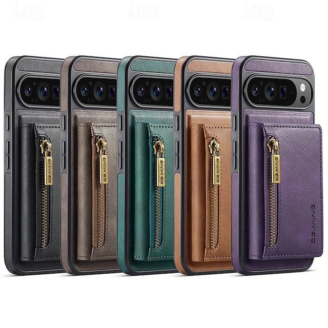  telefon Etui Til Pixel 9 Pro Pixel 9 Pro XL Pixel 8 Pro Pixel 8 Pixel 9 Bakdeksel med stativ Avtagbar Magnetisk Kontor / Bedrift TPU PU lær