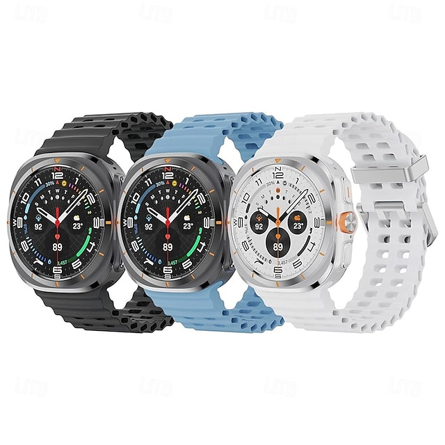  4 Packung Uhrenarmband für Samsung Ultra ansehen Silikon Ersatz Gurt Verstellbar Ocean Armband Armband