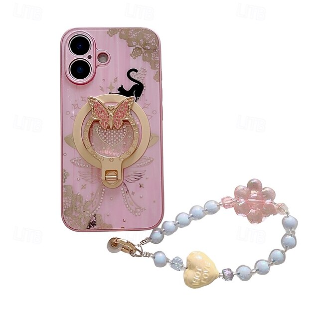  teléfono Funda Para iPhone 16 15 14 Pro Max Plus 13 Pro Max Funda Trasera con Soporte Magnética Soporte de carga inalámbrica Retro TPU ordenador personal