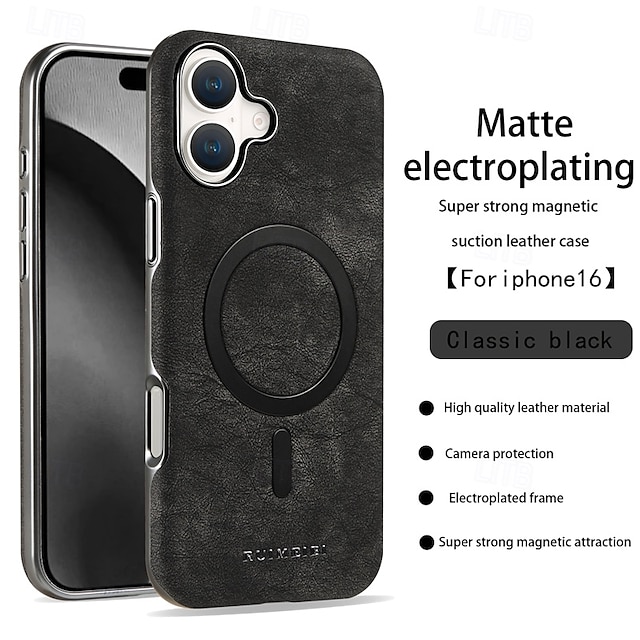  telefoon hoesje Voor iPhone 16 Pro Max Plus iPhone 15 Pro Max Plus iPhone 14 Pro Max iPhone 14 Pro Max Plus iPhone 13 Pro Max Achterkant Magnetisch Ondersteuning draadloos opladen Schokbestendig Retro
