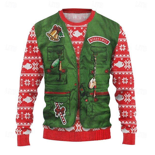 Ugly Christmas Sweater Men's Pullover Sweater Jumper Knitting Thermal